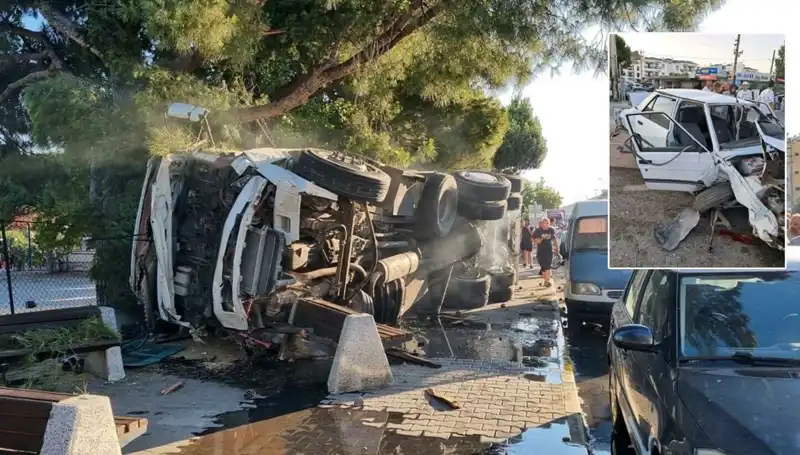 Freni Patlayan Kamyon Trafikte Korku Dolu Anlar Yaşattı
