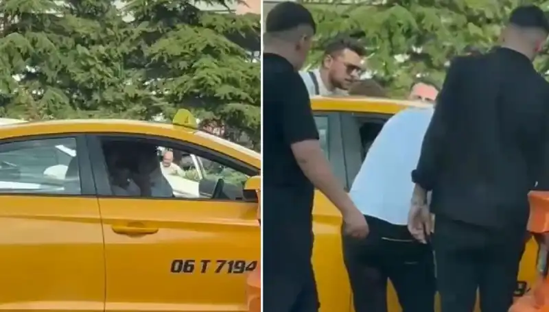 Trafikte Gerilim: Taksiciyle Tartışan Sürücünün Yumruklu Anları