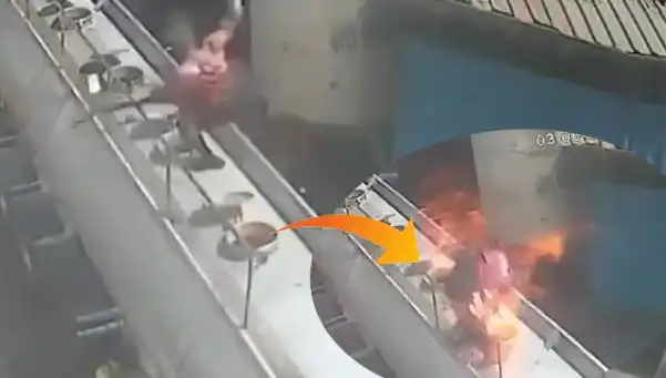 Sigara İçen Motosiklet Sürücüsü Tanker Kapağını Açarken Feci Bir Olay Yaşadı