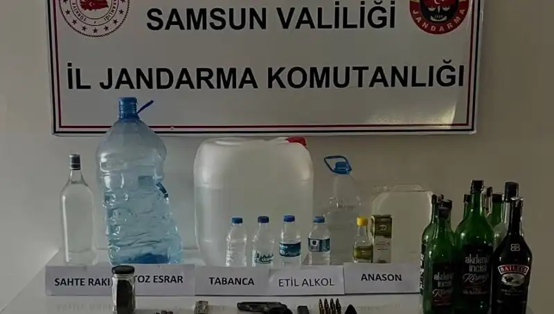 Samsun’da Sahte İçki Operasyonu: Yüzlerce Litre El Konuldu!